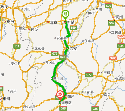 非高速驾车路线:全程约326.