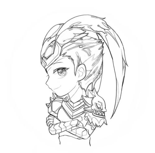 一步一步教你画王者荣耀吕布