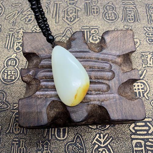 新疆和田玉籽料原石小原籽吊坠天然和田白玉籽料原石保真吊坠男女