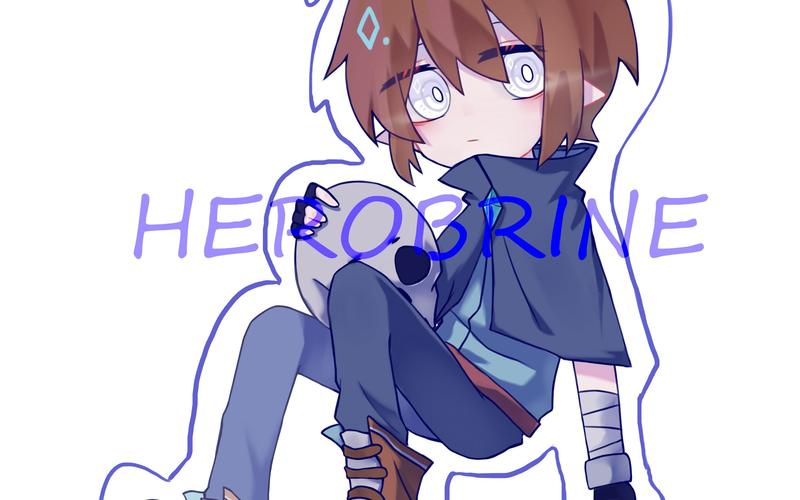 板绘minecraft同人一只q版herobrine的绘画过程