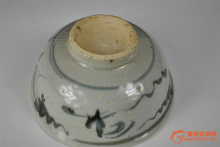 元末明初景德镇窑青花莲纹福字碗