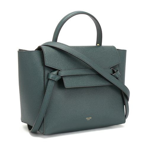celine(赛琳) 墨绿色皮质新款女士单肩手提鲶鱼包