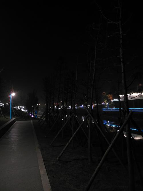 带你看永寿路边中山河畔天人桥傍夜景