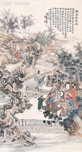 西园雅集图图片[设计图,jpg]