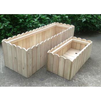 界梁山定制户外防腐木花箱长方形花箱木质阳台花槽种菜花盆碳化木种植