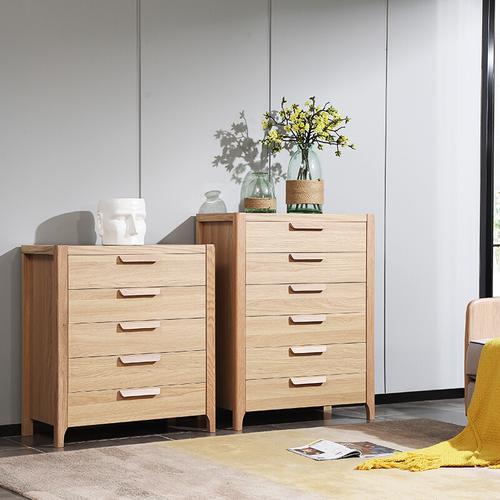 a家家具五斗柜六斗柜宜家风格大空间储物餐边柜北欧卧室家具原木色