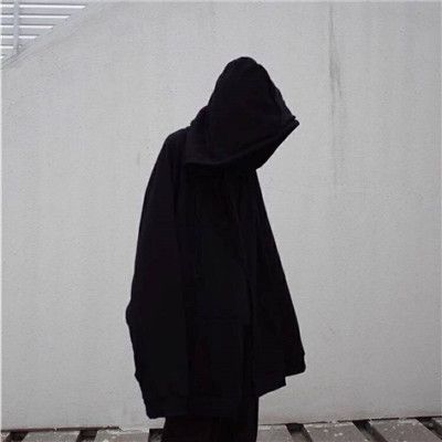 黑色全套背影男生头像