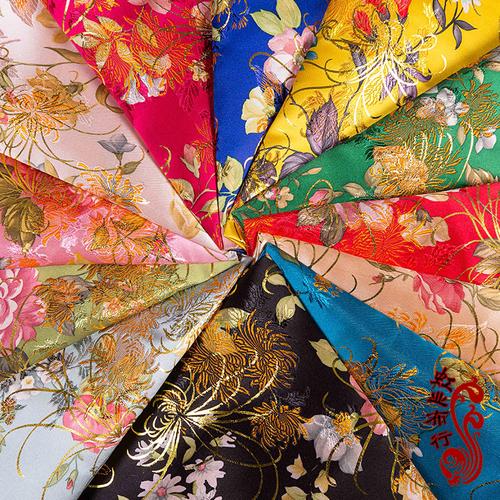 丝绸旗袍仿古烫金唐装绸缎织锦缎布料