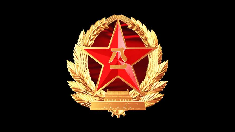 透明通道军徽视频素材_1920x1080_高清视频素材下载