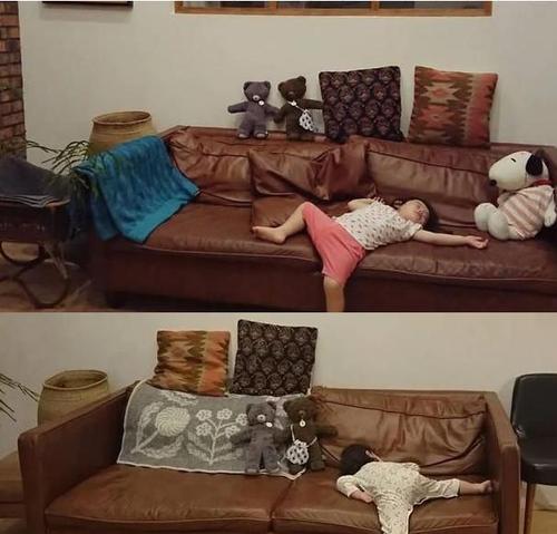 日本妈妈晒俩女儿灵魂睡姿,引千万网友围观,看了都说想生女儿了