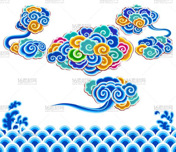 新七彩祥云集合psd