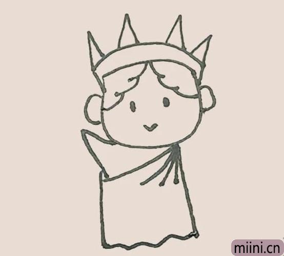 自由女神像简笔画步骤图解