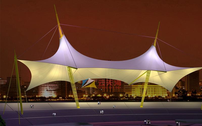 广场膜结构 - 广场景观膜结构遮阳棚