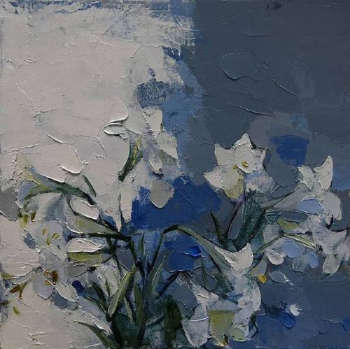 冷色调色彩花卉作品集,优秀的花卉色彩作品大全