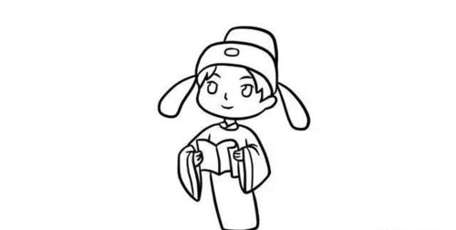 每日简笔画 古代读书少年