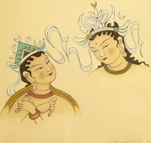 5cm,纸本 画稿(此画稿原标题为"吐蕃王供养人服饰效果图",但似应为