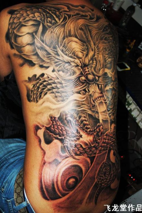 纹身满背图案手稿