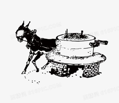 关键词:              毛驴石磨磨盘