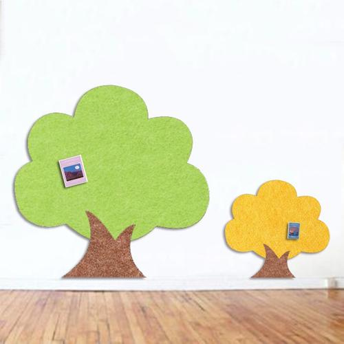 创意大树形状毛毡留言板照片墙背景墙幼儿园作品展示公告栏墙贴