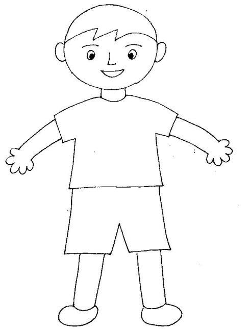 没有嘴巴的小朋友简笔画