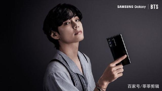 刚更新的防弹少年团三星galaxy note20广告图 黑色系