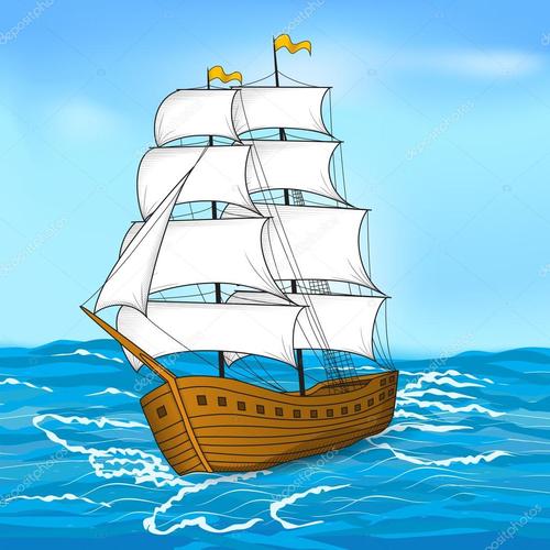 名称:葡萄酒在海上航行的船和天空