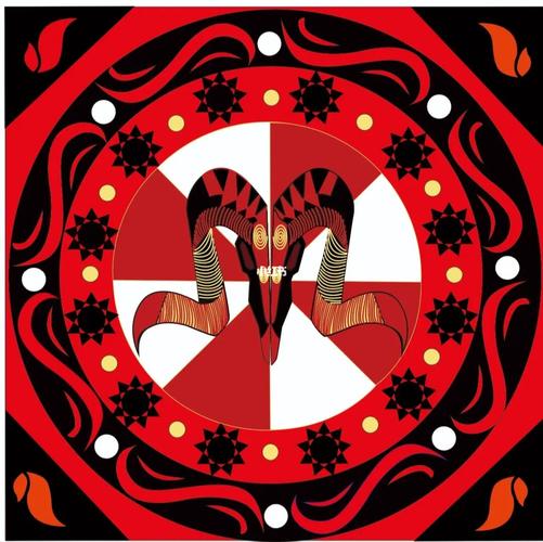 彝族纹样设计灵感:西南地区最吸引我的应该算是彝族文化 ,燃动的火焰