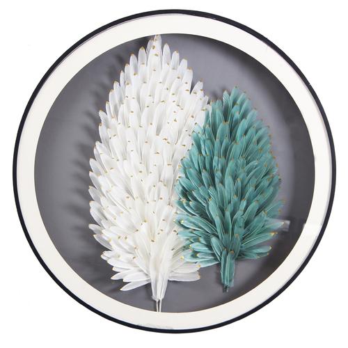 客厅装饰画沙发背景墙羽毛实物壁画现代现代装饰画