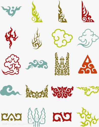 花纹,元素,吉祥云,吉祥花纹