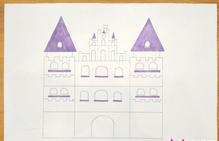 一步一步教我画城堡,教我们画漂亮的城堡_简笔画教程