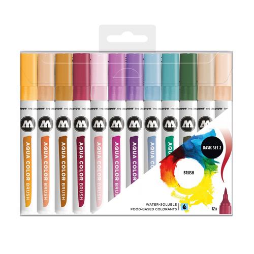 molotow aqua color brush pen - set 2
