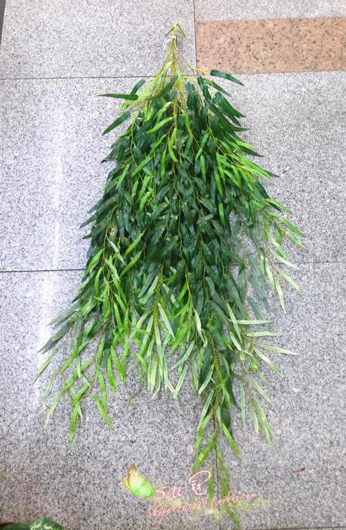 仿真柳条装饰柳叶藤条竹叶假柳树绿叶幼儿园商场客厅室内吊顶壁挂