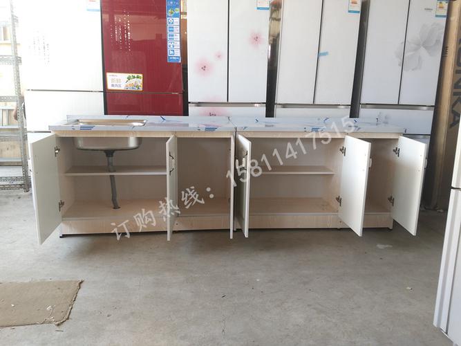 餐边柜 简易橱房柜碗柜 灶台柜实木碗柜单体橱柜水盆柜可定做尺寸