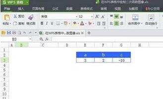 在wps里怎么画二次函数的图像?