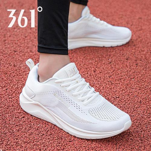 361男鞋跑步鞋夏季透气网鞋男官方旗舰店白色361度运动鞋男网面r