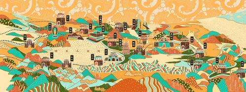 站酷设计师鲁奇舫《丝绸之路》作品