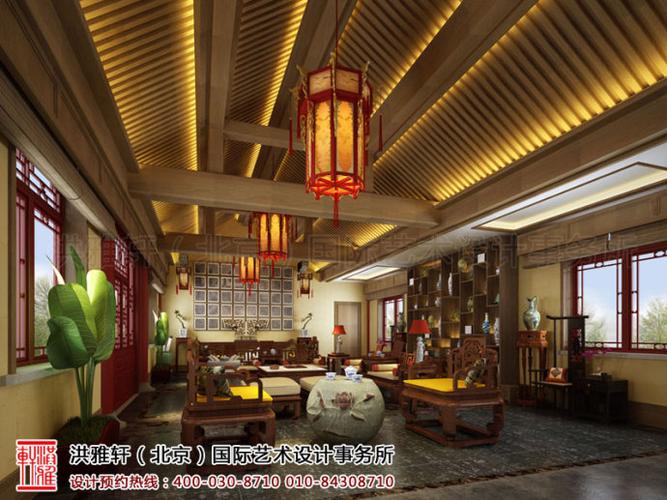 泊莲禅寺古典中式装修——一层走廊