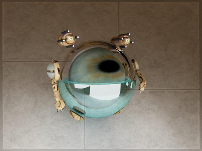 随便做的小眼睛机器人,请大家批评并指导下