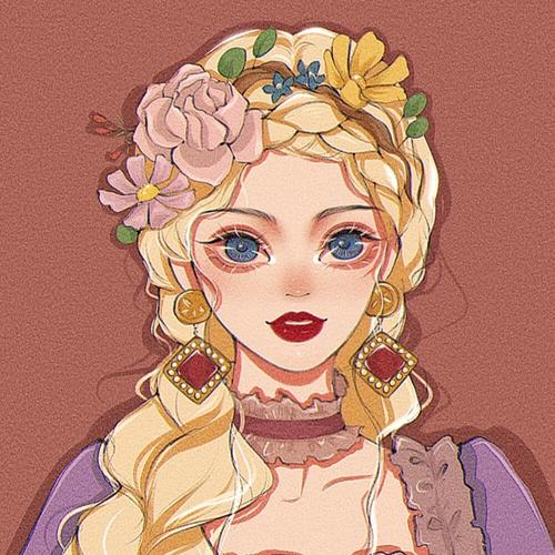 宫廷风迪士尼公主头像丨画师selina