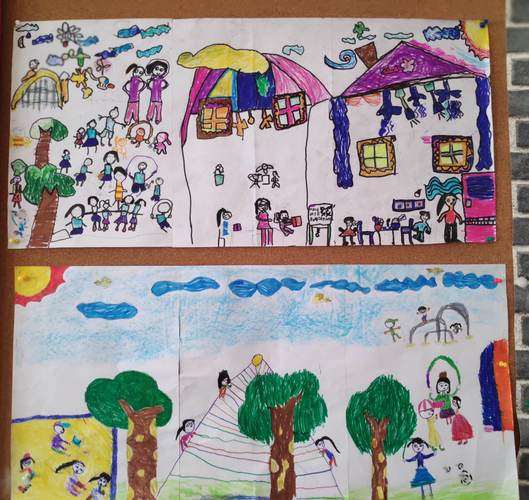 实验小学幼儿园大一班主题活动 长卷画:难忘的幼儿园生活