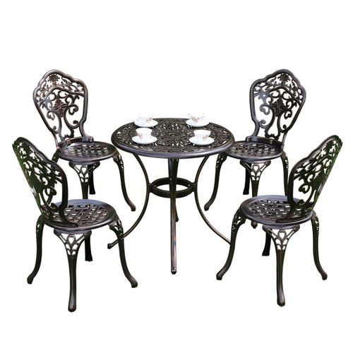 户外阳台庭院件套欧式铁艺铸铝桌椅