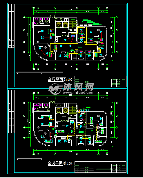 以及户式风冷冷(热)水机组方案.图纸详细,内容丰富一拖多空调设计图