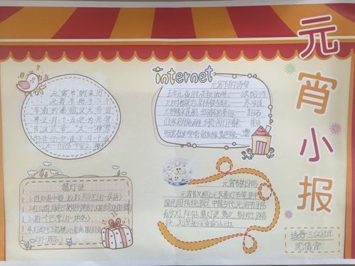 元宵节手绘小报