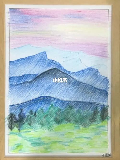 彩铅风景画_彩铅_风景画_手绘_彩铅手绘_人文_绘画