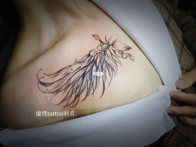 纹身翅膀_纹身_胸部_美妆_彩妆_彩妆其他