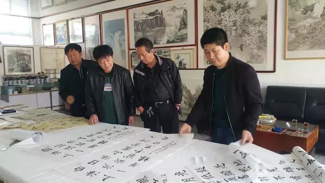 北京书法家喻大跃一行走进任丘延海书画院开展书法交流活动