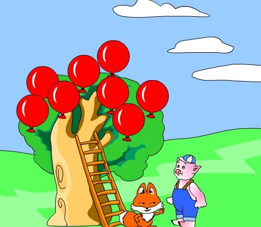 幼儿园大班语言动画:会爆炸的苹果