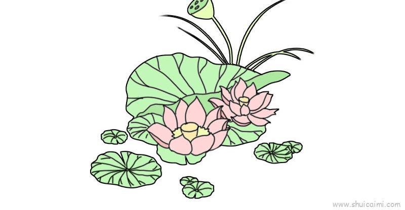 荷花儿童画怎么画荷花简笔画简单