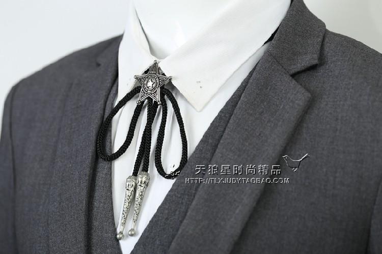 婚庆西装配饰韩国五角星领结波洛领带