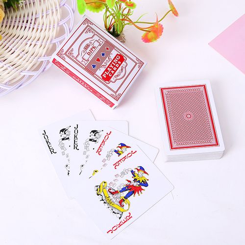 606宽牌马来西亚4个鬼桌游扑克牌4个王56张62*87mm红蓝两色